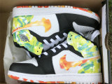Authentic Air Jordan 1 Mid GS Black/White/Team Orange