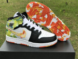 Authentic Air Jordan 1 Mid GS Black/White/Team Orange
