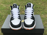Authentic Air Jordan 1 Mid GS Black/White/Team Orange