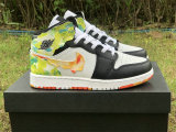 Authentic Air Jordan 1 Mid GS Black/White/Team Orange