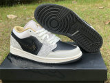 Authentic Air Jordan 1 Low Black/Grey/Gold