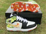 Authentic Air Jordan 1 Mid GS Black/White/Team Orange