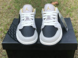 Authentic Air Jordan 1 Low Black/Grey/Gold