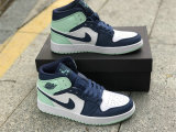 Authentic Air Jordan 1 Mid “Blue Mint”