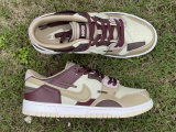 Authentic Nike Dunk Scrap Tan/Brown/Cream/Deep Re/Pink