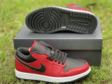 Authentic Air Jordan 1 Low Red/Black/White