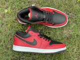 Authentic Air Jordan 1 Low Red/Black/White