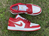 Authentic Air Jordan 1 Low Red/Gold/White