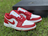 Authentic Air Jordan 1 Low Red/Gold/White