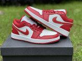 Authentic Air Jordan 1 Low Red/Gold/White