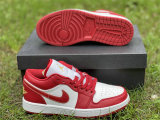 Authentic Air Jordan 1 Low Red/Gold/White