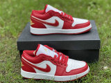 Authentic Air Jordan 1 Low Red/Gold/White
