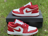 Authentic Air Jordan 1 Low Red/Gold/White