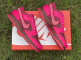 Authentic Nike Dunk Low Team Red/Pink Prime