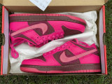 Authentic Nike Dunk Low Team Red/Pink Prime