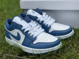 Authentic Air Jordan 1 Low GS “Marina Blue”