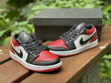 Authentic Air Jordan 1 Low GS White/Black-University Red