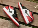 Authentic Air Jordan 1 Low GS White/Black-University Red