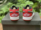 Authentic Air Jordan 1 Low GS White/Black-University Red