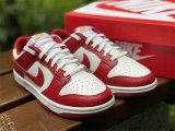 Authentic Nike Dunk Low Gym Red/White