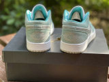 Authentic Air Jordan 1 Low New Emerald/White-Light Steel Grey