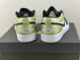 Authentic Air Jordan 1 Low “Vivid Green Snakeskin”