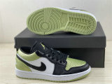 Authentic Air Jordan 1 Low “Vivid Green Snakeskin”