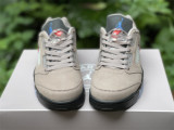 Authentic PSG x Air Jordan 5 Low Pumice/Black/Game Royal-Bright Crimson