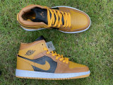 Authentic Air Jordan 1 Mid Golden Yellow