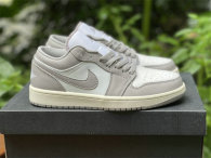 Authentic Air Jordan 1 Low Vintage Grey/White