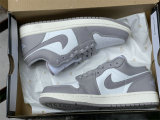 Authentic Air Jordan 1 Low Vintage Grey/White