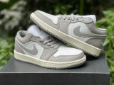 Authentic Air Jordan 1 Low Vintage Grey/White