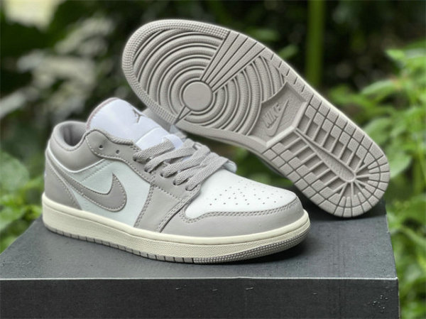 Authentic Air Jordan 1 Low GS Vintage Grey/White