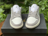 Authentic Air Jordan 1 Low Vintage Grey/White