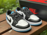 Authentic Air Jordan 1 Low OG White/Dark Powder Blue-Black