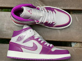 Authentic Air Jordan 1 Mid Magenta/White