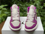 Authentic Air Jordan 1 Mid Magenta/White