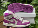 Authentic Air Jordan 1 Mid Magenta/White