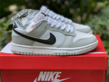 Authentic Nike Dunk Low Reteo GRY-FG/LT  CRMSN-BL CHLL-PINK FM