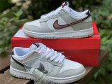 Authentic Nike Dunk Low Reteo GRY-FG/LT  CRMSN-BL CHLL-PINK FM