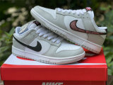 Authentic Nike Dunk Low Reteo GRY-FG/LT  CRMSN-BL CHLL-PINK FM