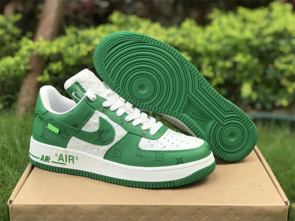 Authentic LV X Nike Air Force 1 White/Green