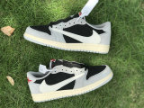Authentic Travis Scott x Air Jordan 1 Low Grey/White/Black GS