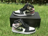 Authentic Air Jordan 1 Mid GS Black/White-Amethyst Wave-Bleached Coral