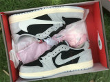 Authentic Travis Scott x Air Jordan 1 Low Grey/White/Black GS