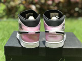 Authentic Air Jordan 1 Mid GS Black/White-Amethyst Wave-Bleached Coral
