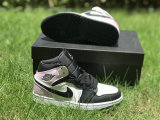Authentic Air Jordan 1 Mid GS Black/White-Amethyst Wave-Bleached Coral