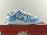 Authentic Nike Dunk Low White/Light Blue/Black