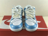 Authentic Nike Dunk Low White/Light Blue/Black