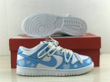 Authentic Nike Dunk Low White/Light Blue/Black